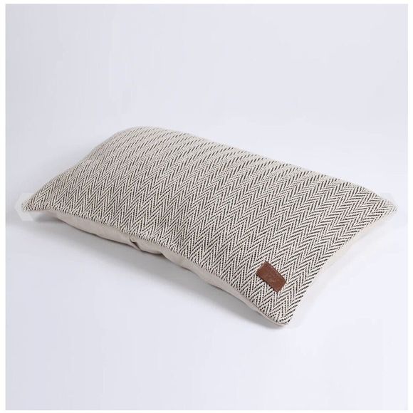 Diggidy dog collection herringbone pillow cover for dog bed - OS - gray/ivory - Picture 2 of 10